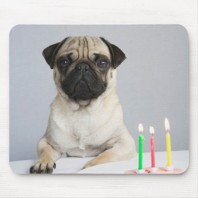 Mousepad Birthday Pug (Frente)
