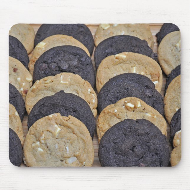 Mousepad Biscoitos brancos e chocolate (Frente)