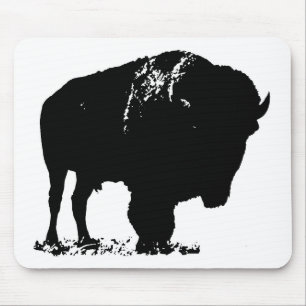 Mousepad Bison Buffalo, Pop de Arte Negra