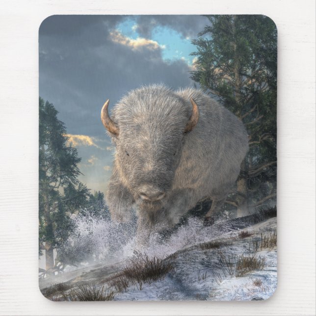 Mousepad Bisonte branco (Frente)