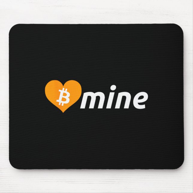 Mousepad Bitcoin B Mine criptomoeda Dia dos Namorados Btc  (Frente)