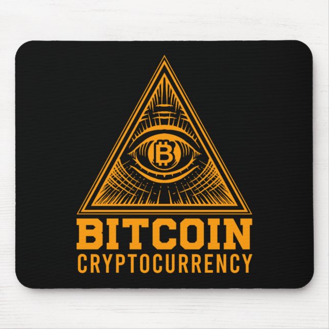 Mousepad Bitmoney BTC Todos Vendo Olhos Cripto Illuminati G (Frente)