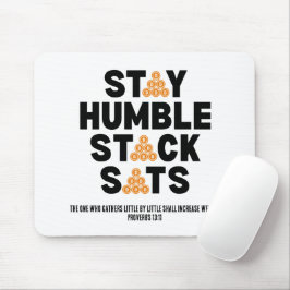 Mousepad Bitmoney Investor STAY HUMBLE STACK SATS Crypto
