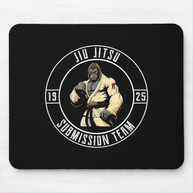 Mousepad BJJ MMA Gorila - Engraçado Jiu Jitsu Brasileiro (Frente)
