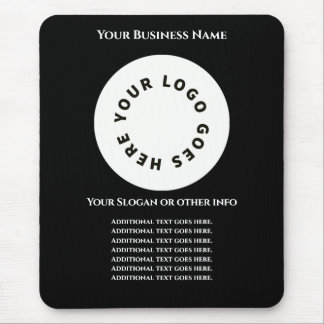Mousepad Black add your own text and logo