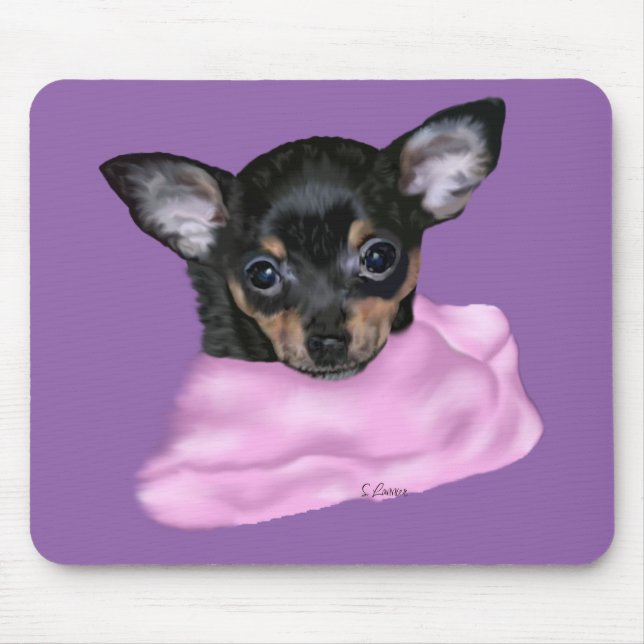 Mousepad Black and Tan Chihuahua Puppy (Frente)
