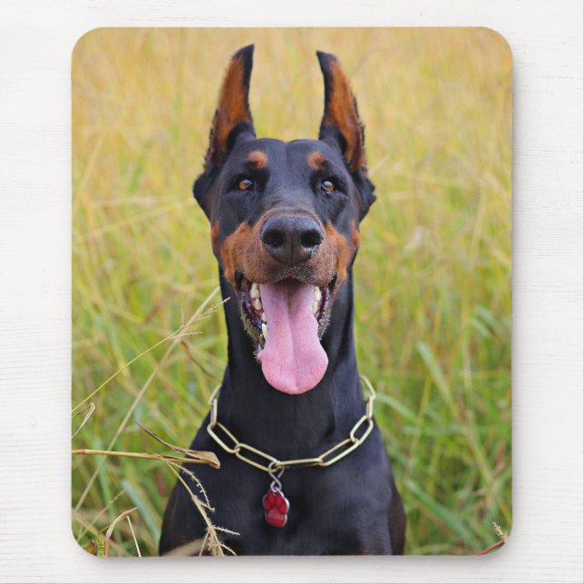 Mousepad Black and Tan Doberman Pinscher (Frente)