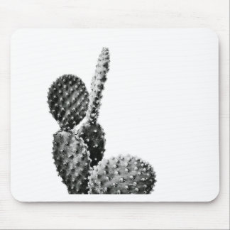 Mousepad Black and White Cactus Zwart en Wit