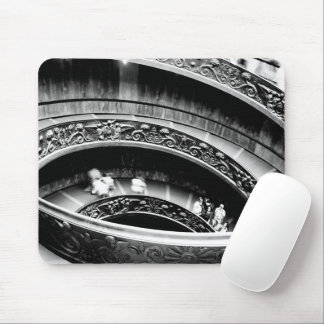 Mousepad Black and White Spiral Staircase
