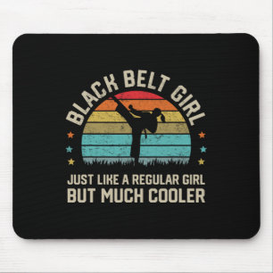 Mousepad Black Belt Girl Karate Jiu Jitsu Taekwondo Martial