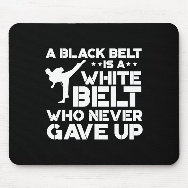 Mousepad Black Belt Shirts Taekwondo Karate (Frente)