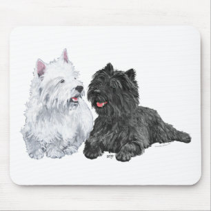 Mousepad Black Cairn e Terriers West Highland