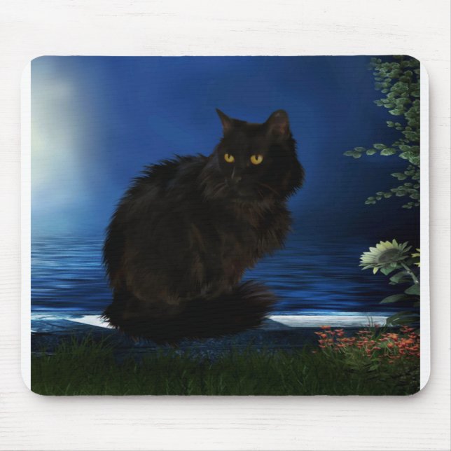 Mousepad Black Cat Black Doméstico (Frente)