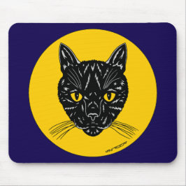 Mousepad Black Cat Face