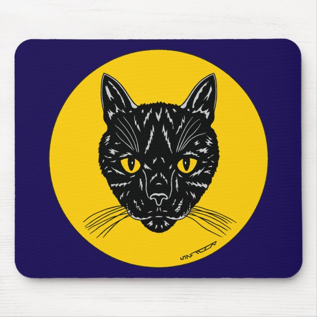 Mousepad Black Cat Face (Frente)
