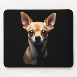 Mousepad Black Chihuahua Dog Chihuahua Face