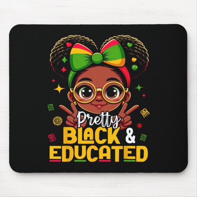 Mousepad Black History Month Pretty Black Educated African  (Frente)