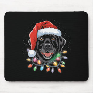 Mousepad Black Lab Labrador Árvore de Natal Light Pajama Do