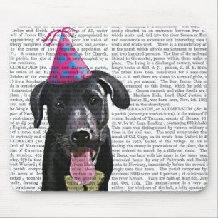 Mousepad Black Labrador com chapéu de festa
