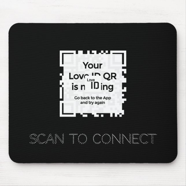 Mousepad - BLACK - QR - GLAM-Sammlung (Frente)