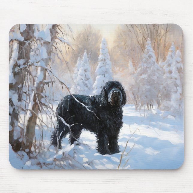 Mousepad Black Russian Terrier Que Neve (Frente)