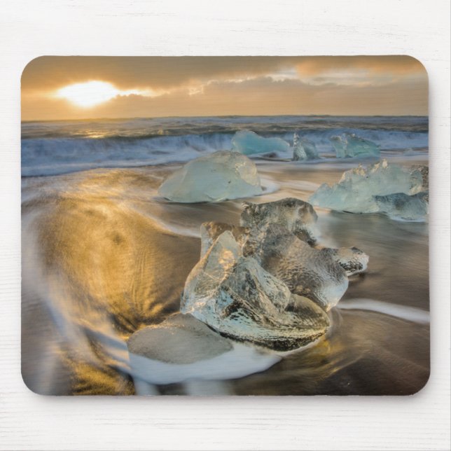 Mousepad Black Sand Beach | Jokulsarlon Sul da Islândia (Frente)