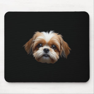 Mousepad Black Shih Tzu Dog Shih Tzu Face