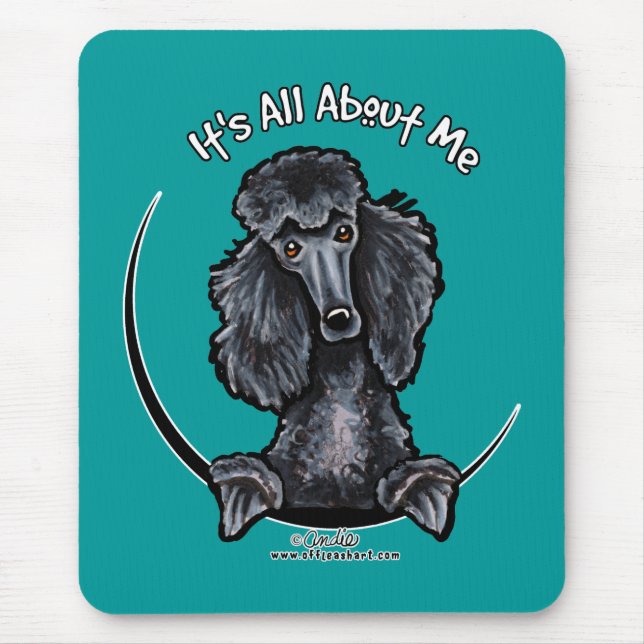 Mousepad Black Standard Poodle IAAM (Frente)
