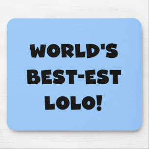 Mousepad Black Text Best Lolo T-shirts e presentes