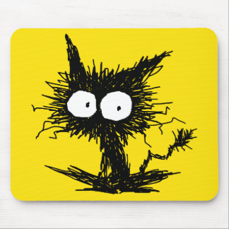 Mousepad Black Unkempt Kitten Gabi