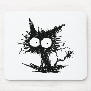 Mousepad Black Unkempt Kitten GabiGabi