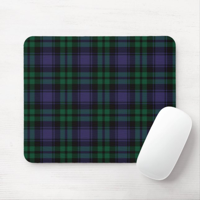 Mousepad Black Watch Tartan, Plaid (Com mouse)