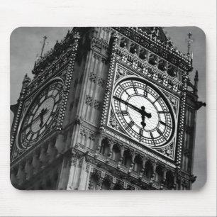 Mousepad Black & White Big Ben Clock Tower Viagem Europa