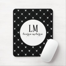 Black & White Bow Monogram