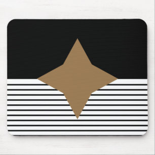 Mousepad Black White Colorblock e Brown Diamond