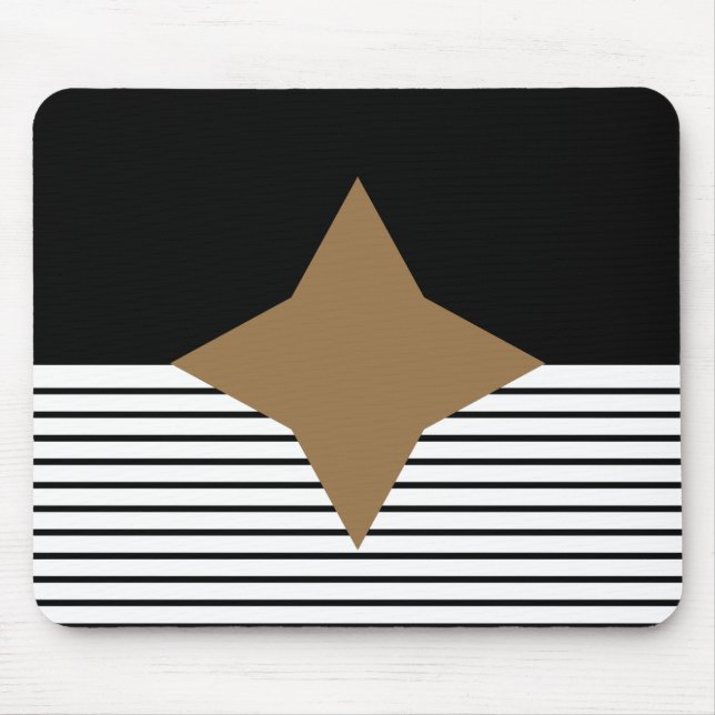 Mousepad Black White Colorblock e Brown Diamond (Frente)