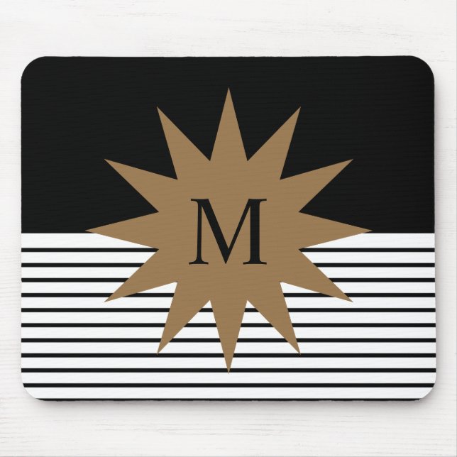 Mousepad Black White Colorblock e Brown Sun (Frente)