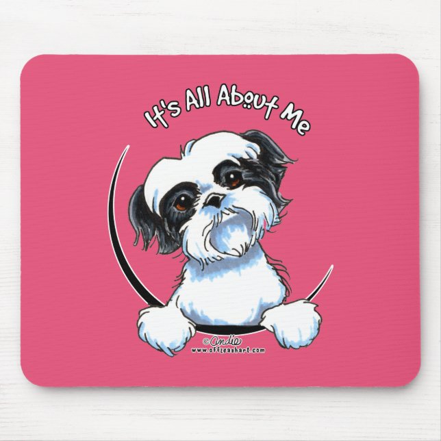 Mousepad Black/White Shih Tzu IAAM (Frente)