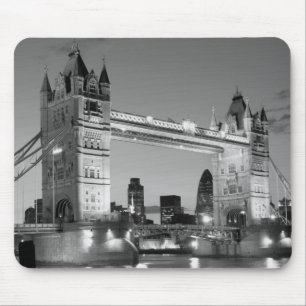 Mousepad Black White Tower Bridge