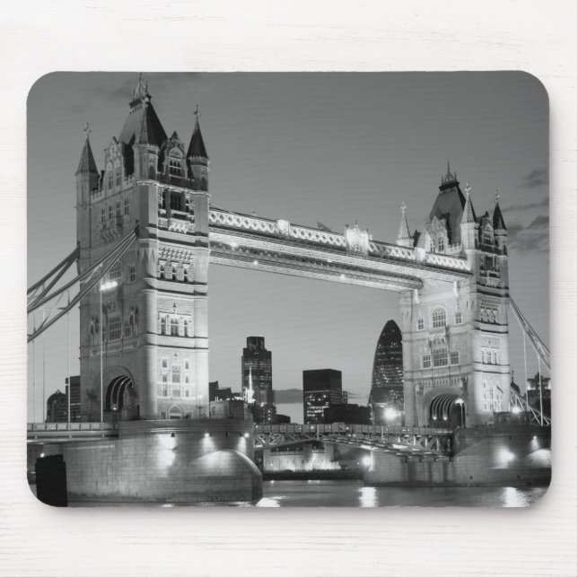 Mousepad Black White Tower Bridge (Frente)
