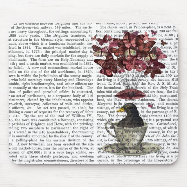 Mousepad Blackbird In Teacup (Frente)