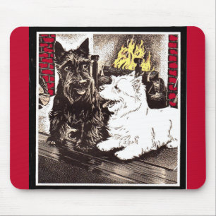 Mousepad Blackie e Whitie pelo fogo