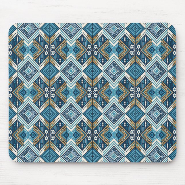 Mousepad Blaue symetrisches Boho Muster 18583 b xl (Frente)