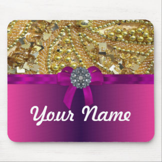 Mousepad Bling & magenta do ouro
