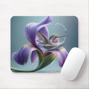 Mousepad Blinhagens De Hummingbird Em Flor De Íris