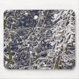 Mousepad Blizzard Tree (com ramificações cobertas por nev