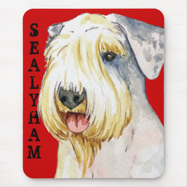 Mousepad Bloco da cor de Sealyham Terrier (Frente)