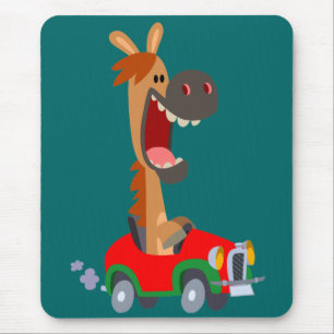 Mousepad Bloco de animação de cavalos de corrida
