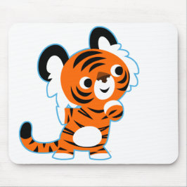 Mousepad Bloco de animação Tiger de Tiger Interessado e Bon