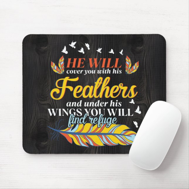 Mousepad Bloco de Bíblias/Escrituras Inspiracional (Com mouse)